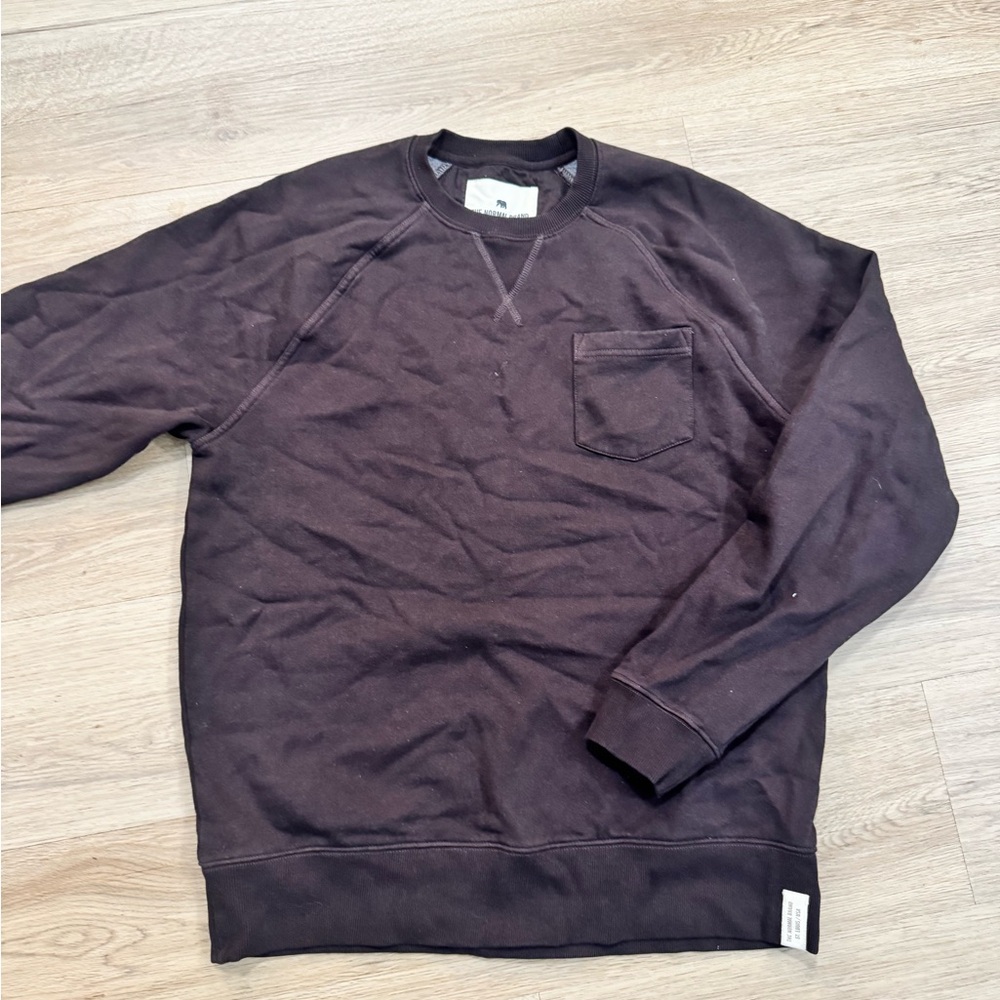 The Normal Brand Men's Brown Sweater - Picture 3 of 3